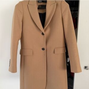 Zara PREMIUM - Cashmere Blend Trench EUC, XS to S